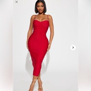 Elegant Red Bodycon Dress